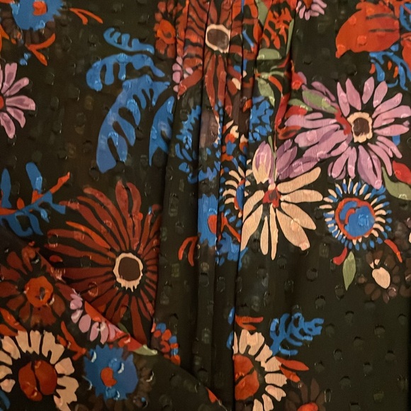 Veronica Beard Raylee Ruched Floral Midi Dress Size 4 - Picture 5 of 7